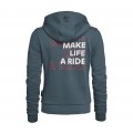 BMW Motorrad Zip Hoodie Make Life A Ride Γυναικείο Γκρι ΕΝΔΥΣΗ